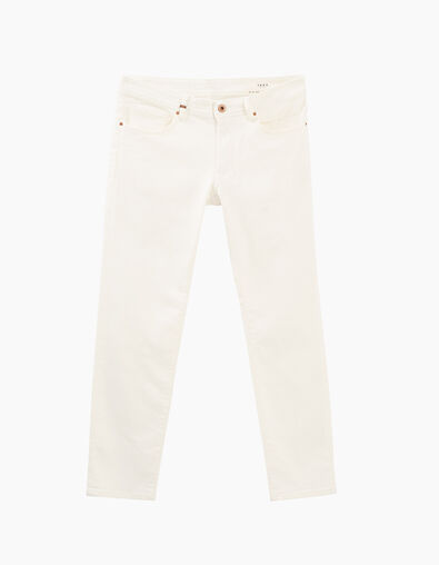 Off white SLIM fit jeans voor heren - IKKS