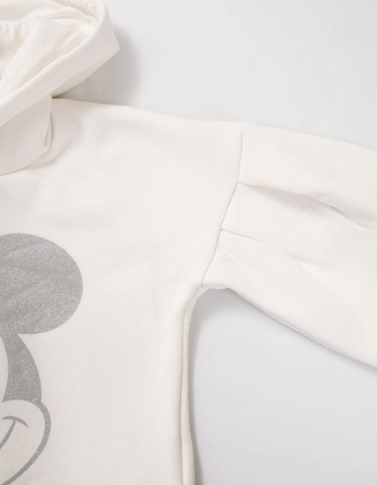 Sweat blanc Mickey argenté IKKS - MICKEY fille-4