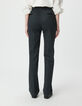 Pantalon de tailleur gris motif chevrons Femme-3