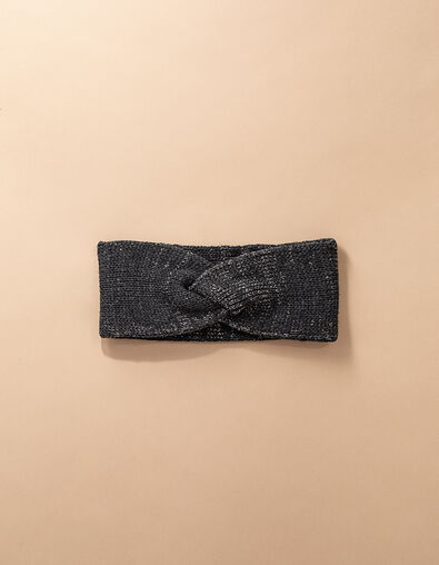 I.Code charcoal grey knit and lurex headband - IKKS