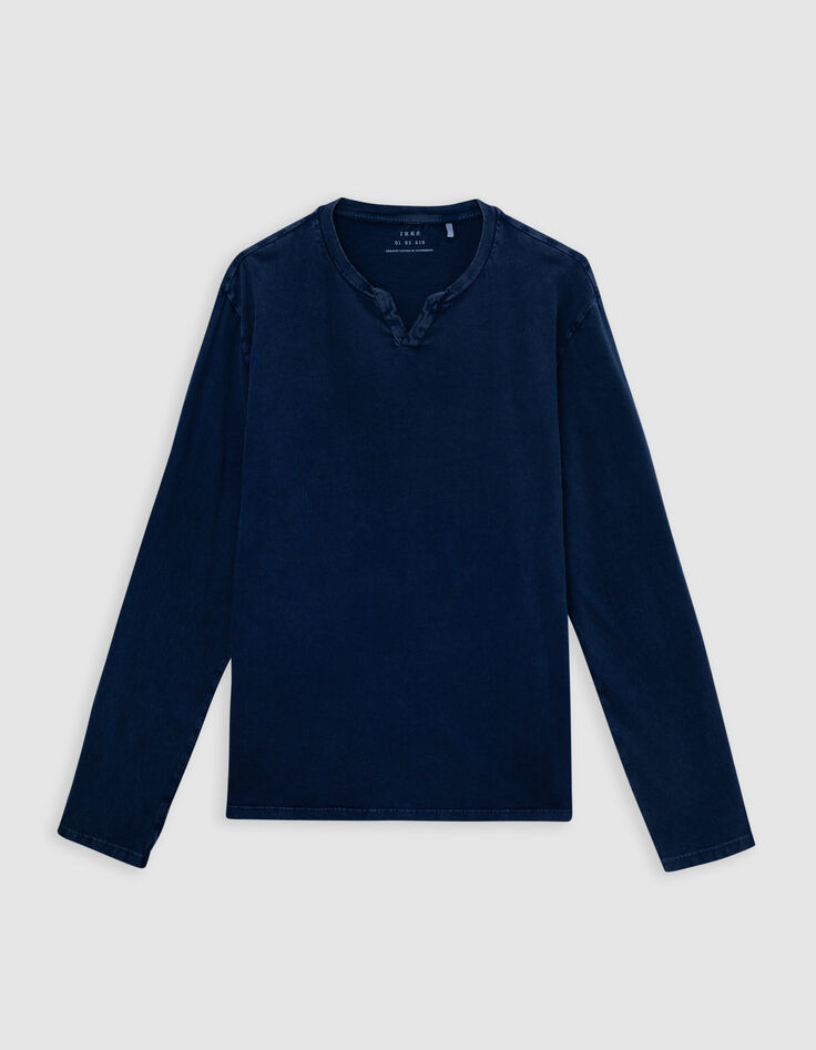 T-shirt encre coton bio à manches longues Homme-6