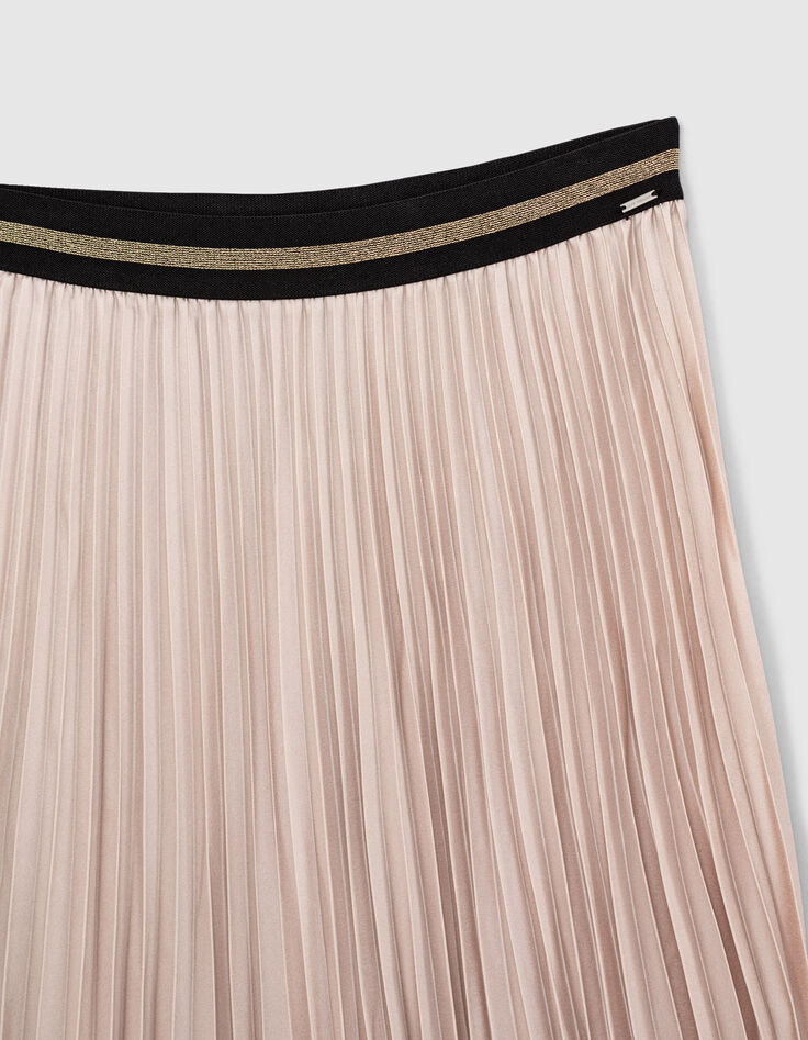 Falda midi plisada rosa irisado mujer-2