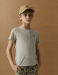 Tee-shirt beige chiné forme tunisien brodé dos garçon -1