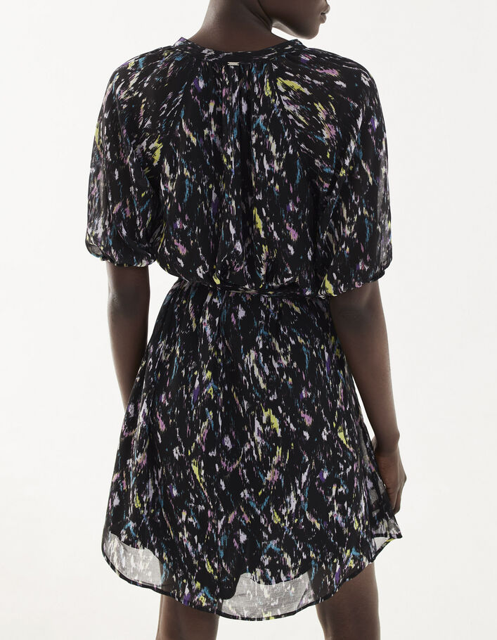 Korte jurk met kleurige print gerecycleerd dames - IKKS
