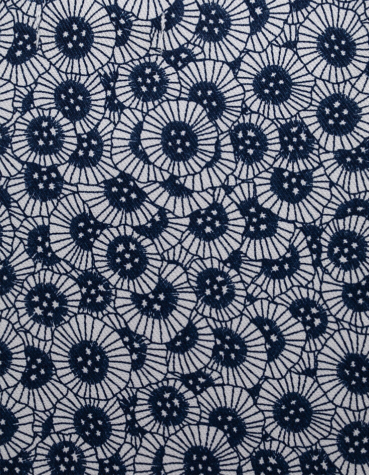 Blouse navy imprimé fleurs aquatiques fille-6