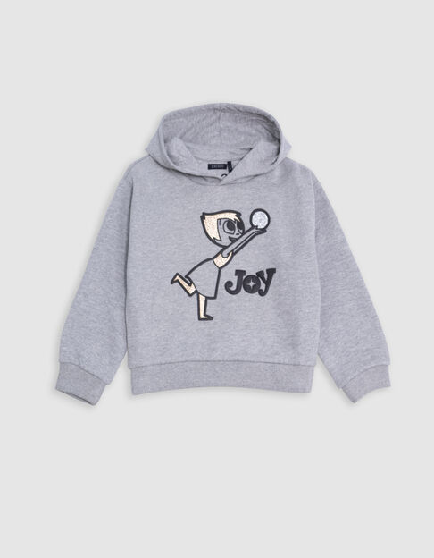 Sweat grau Bio-Baumwolle Visuel Joie VICE-VERSA girl - IKKS