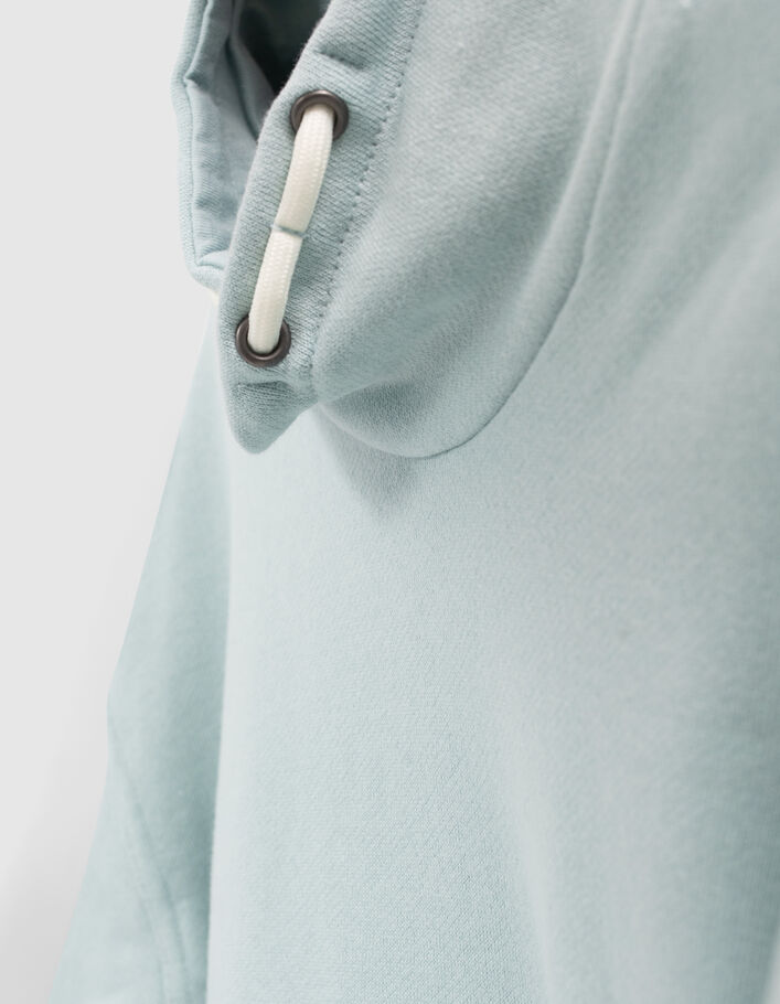 Watergroene sweater nylon geruite zak jongens - IKKS