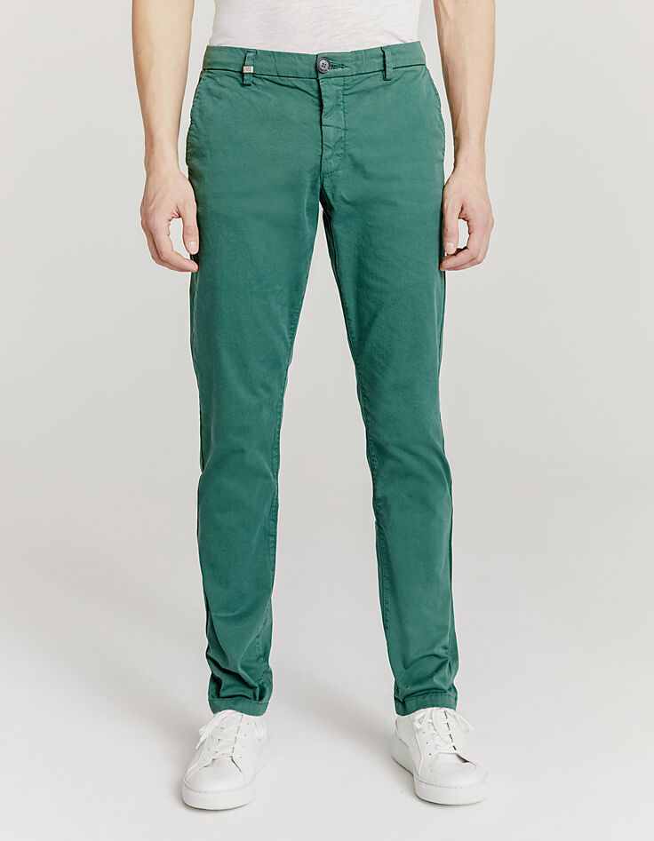 Men’s green CROPPED chinos-2