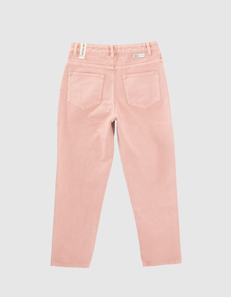 Girls’ powder pink mom jeans-3