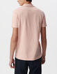 Polo REGULAR rosa flameado de algod&oacute;n org&aacute;nico para hombre-3