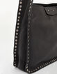 The Postman Rock women’s black studded leather tote bag-2