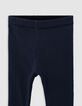 Baby girls' black and navy reversible leggings-3 Baby girls' black and navy reversible leggings-3