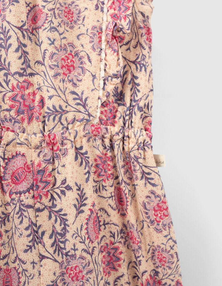 Baby girls’ pink floral paisley Lenzing™ Ecovero™ jumpsuit-6