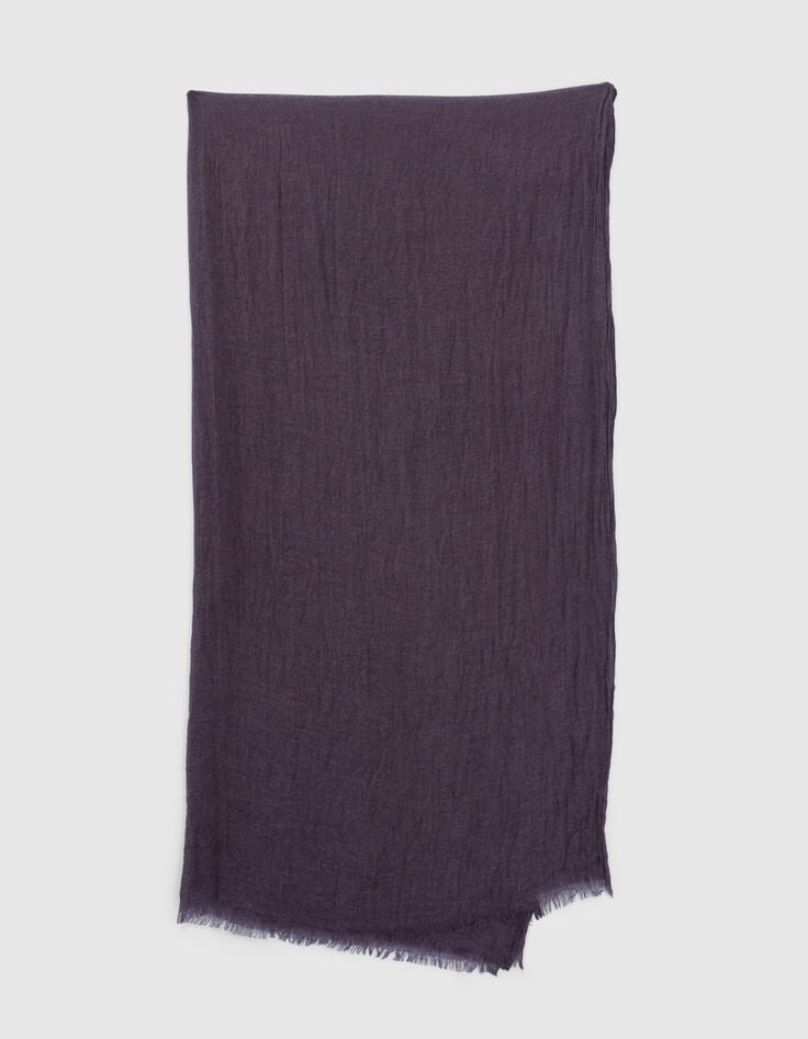Sjaal gem&ecirc;leerd dark plum Heren-2
