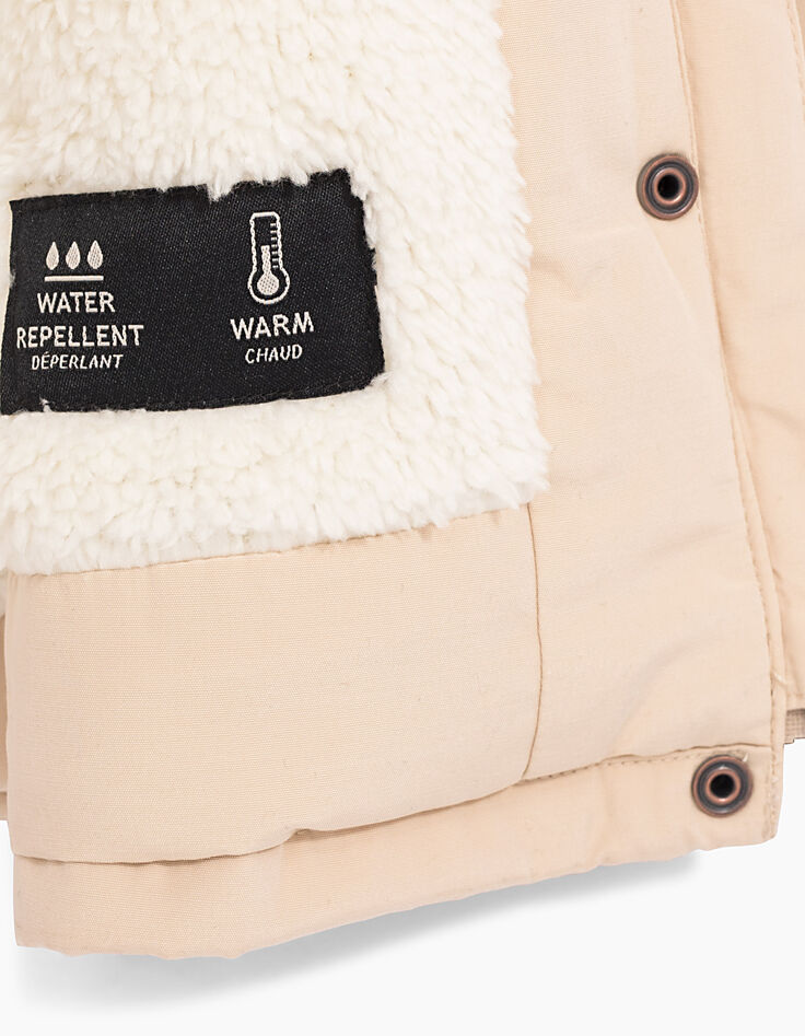 Parka beige bebé niña-6