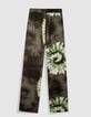 Women's tie and dye printed khaki pants-8