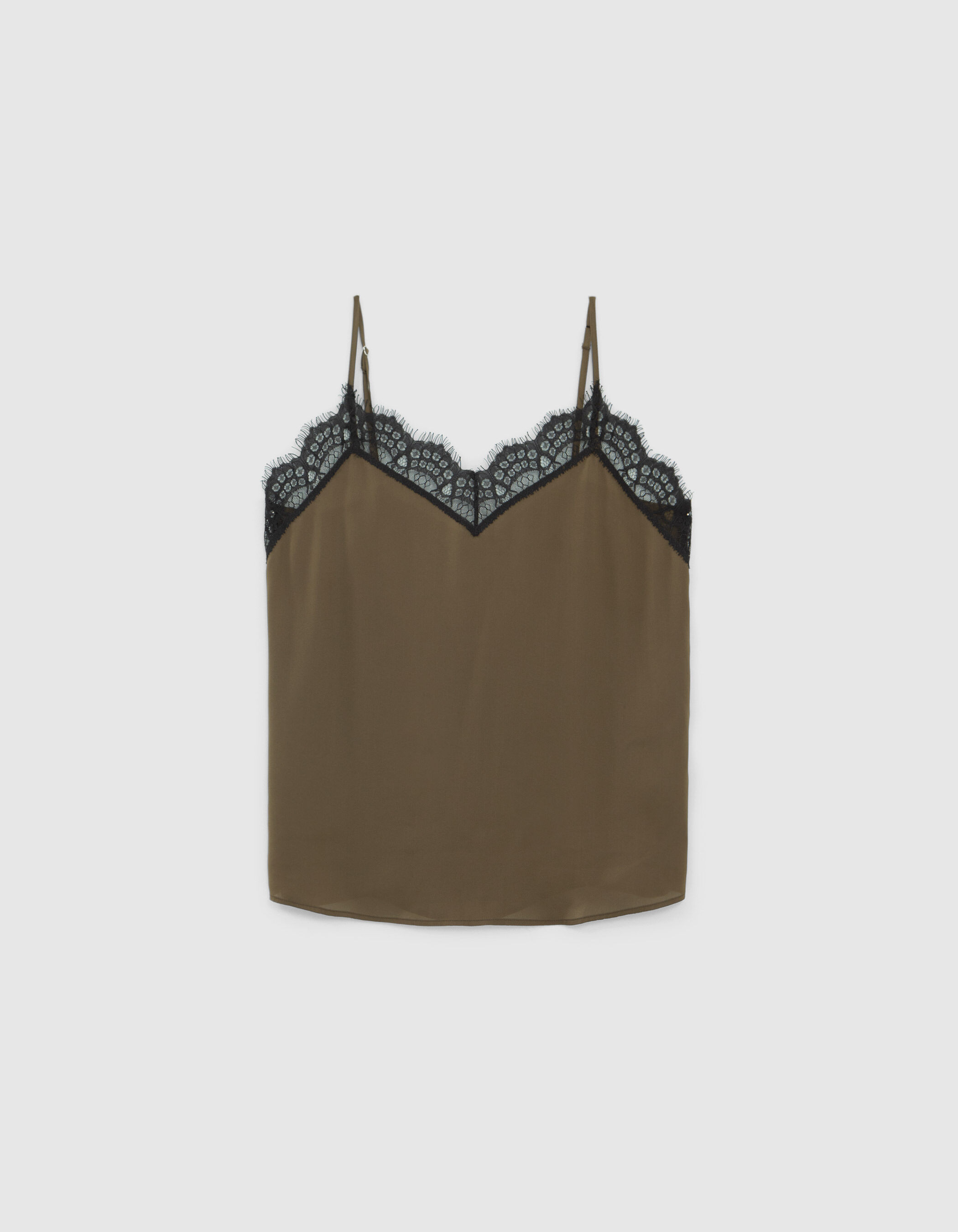 Khaki hotsell lace cami