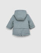 Baby boys’ mist fur-lined rubber nylon parka-5