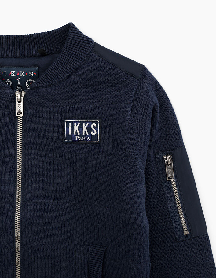 Cárdigan navy tricot acolchado niño  - IKKS