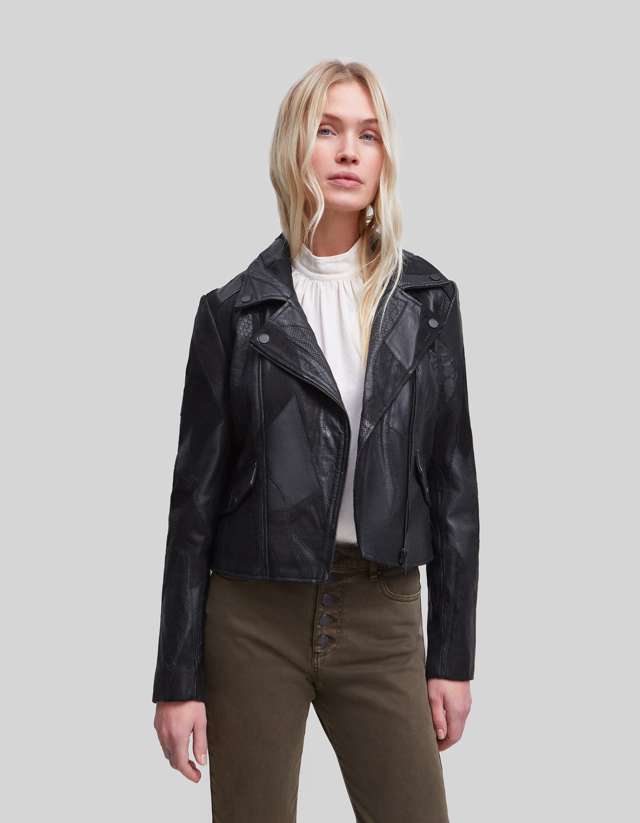 Blouson en cuir ikks new arrivals
