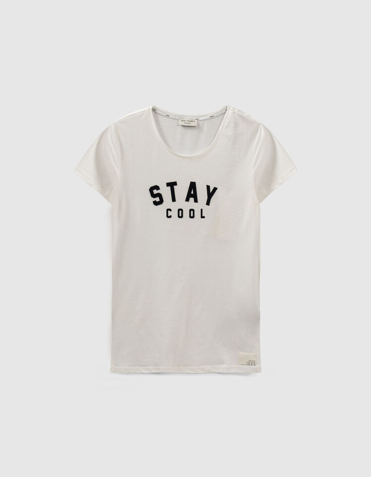 Tee-shirt en coton bio écru visuel message femme-6 Tee-shirt en coton bio écru visuel message femme-6
