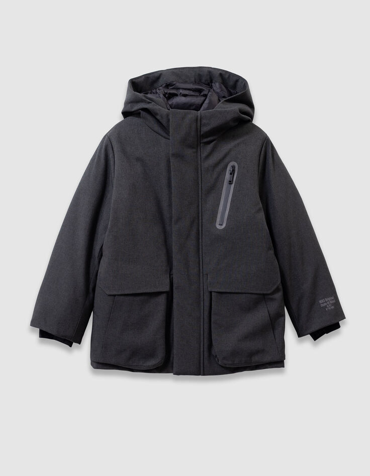 Parka gris interior acolchado niño-4