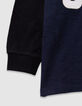 Polo marine, camel et noir maxi chiffres col blanc garçon-4