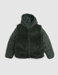 Doudoune 2-en-1 kaki avec gilet sherpa fille-1