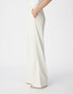 Dames wijde broek met motief in wit krijtstreepmotief-4