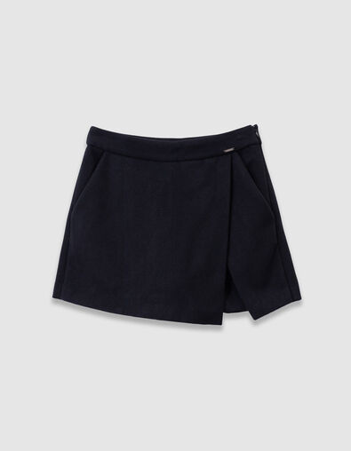 Zwarte short-rok wol meisjes - IKKS