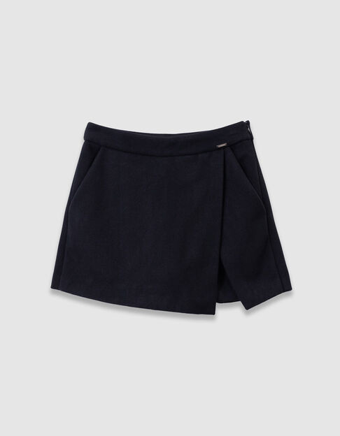 Jupe-short noire lainage fille - IKKS