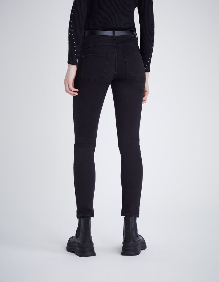 Schwarze Sculpt-up-Damenjeans aus Cosy Fleece-3
