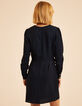 Robe marine effet drap&eacute; c&ocirc;t&eacute; I.Code-4