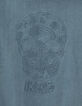 Boys’ blue knit sweater with embossed skull and hood-4