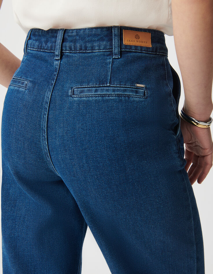 Jean large bleu moyen Femme-4