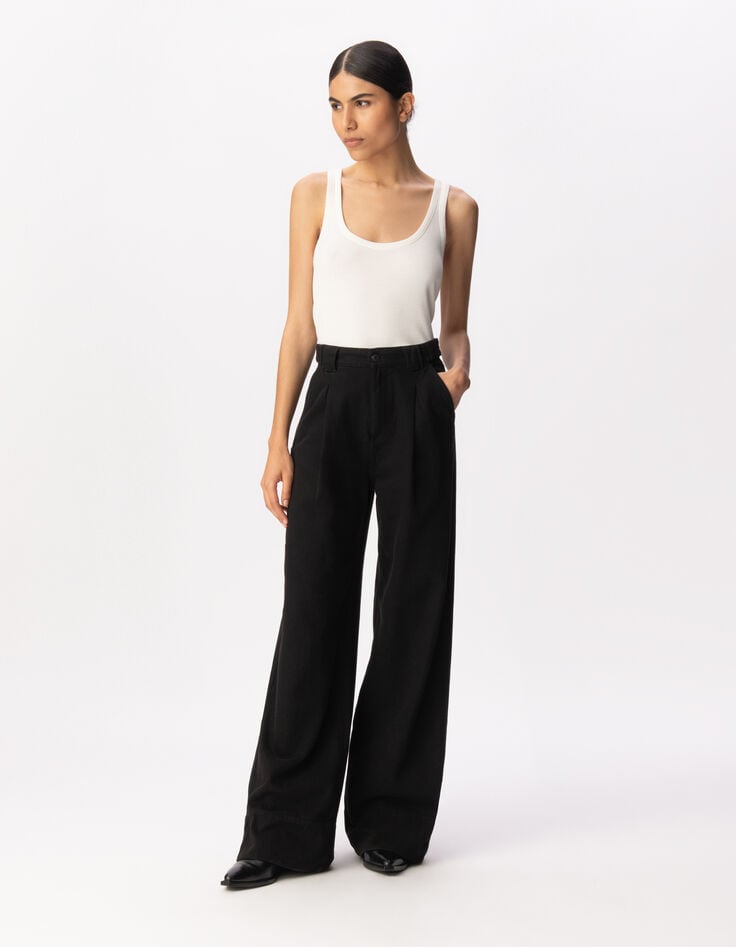 Jean large noir Pénélope Femme-5 Jean large noir Pénélope Femme-5