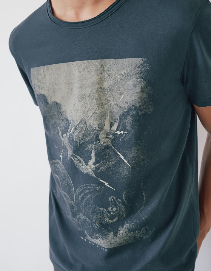 Tee-shirt acier avec visuel gravure Homme - IKKS