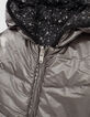 Plumas reversible negro estampado rock y dark silver ni&ntilde;a-7