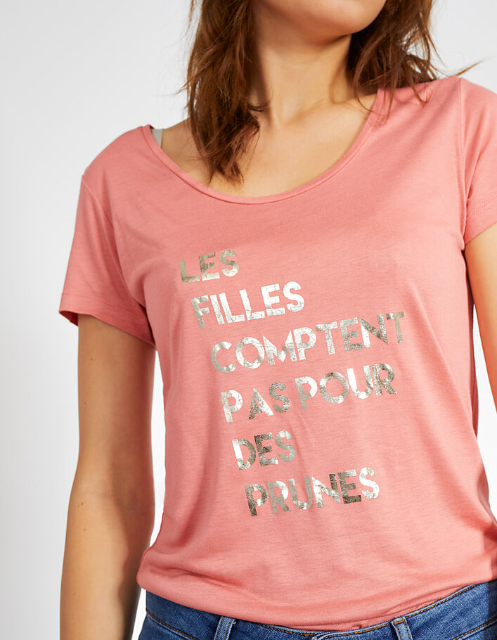 I.Code Les filles comptent pas pour des prunes T-shirt - I.CODE