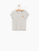 Graues Mädchen-T-Shirt mit Regenbogen-2