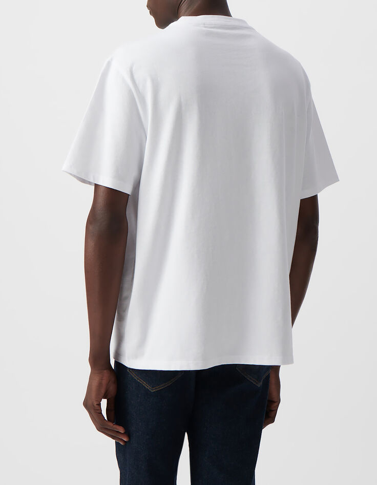 Men&rsquo;s white DRY FAST T-shirt with embossed slogan-3