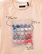 Girls’ powder pink macaron image T-shirt -2