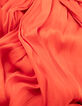 Lange oranje jurk met asymmetrische bovenkant Dames-6