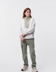 Pantalon BATTLE kaki poche zippée garçon-1