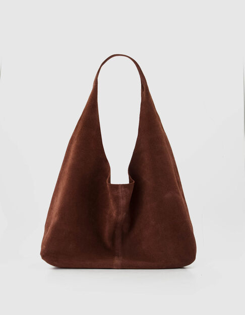 Hobo Tasche burgunderrot weiches Samt Leder Damen - IKKS