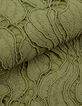 Robe longue verte dentelle d&eacute;coupes c&ocirc;t&eacute;s Femme-3