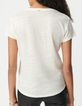 Tee-shirt lin blanc femme-3