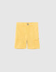 Boys' yellow cargo Bermuda shorts-1