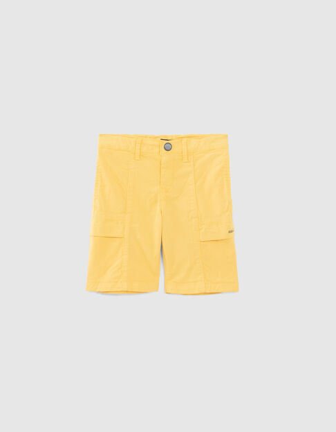 Boys' yellow cargo Bermuda shorts - IKKS