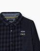 Boys’ indigo and black checked shirt-3